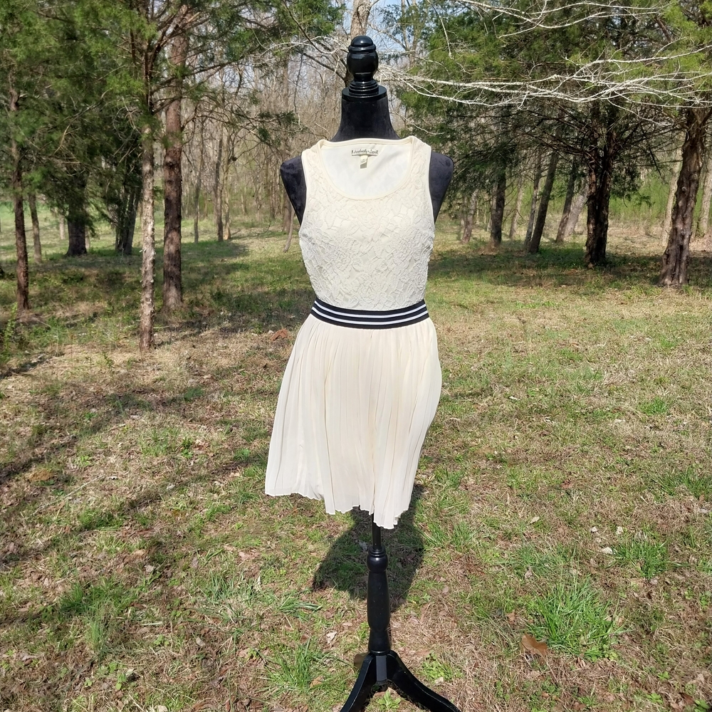 Accidentally In Love Cream Lace Mini Dress